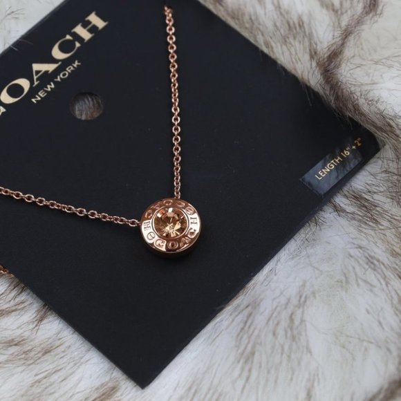 OPEN CIRCLE STONE STRAND NECKLACE (COACH F54514) - Picture 3 of 6